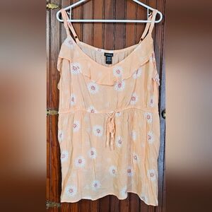 Torrid Peach and White Floral Dress